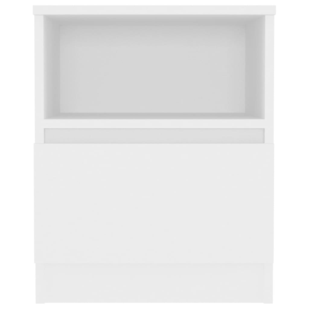 vidaXL Tables de chevet 2 pcs Blanc 40x40x50 cm Bois d'ingénierie