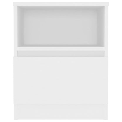 vidaXL Tables de chevet 2 pcs Blanc 40x40x50 cm Bois d'ingénierie