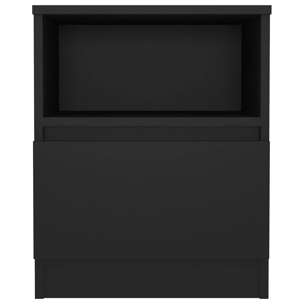 vidaXL Table de chevet Noir 40x40x50 cm Bois d'ingénierie