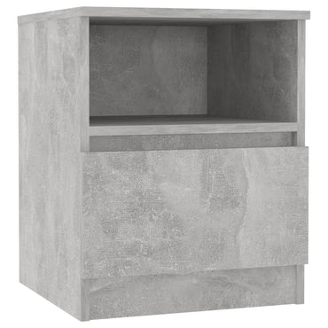 vidaXL Table de chevet gris béton 40x40x50 cm, bois d'ingénierie