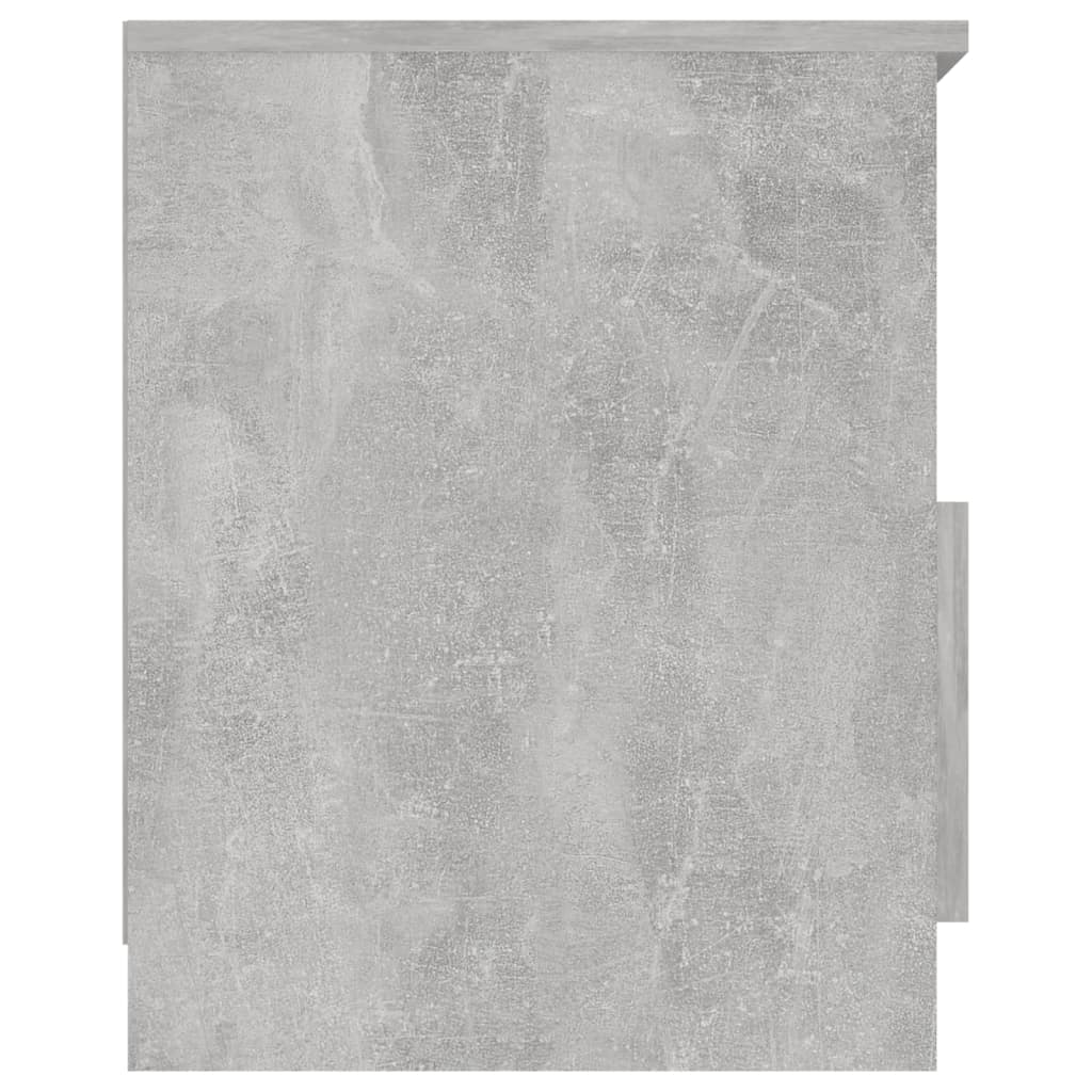 vidaXL Table de chevet gris béton 40x40x50 cm, bois d'ingénierie