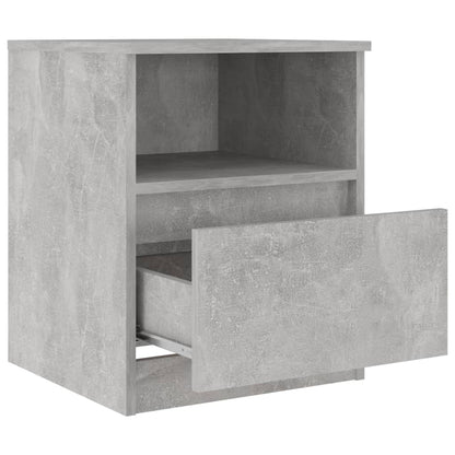 vidaXL Table de chevet gris béton 40x40x50 cm, bois d'ingénierie