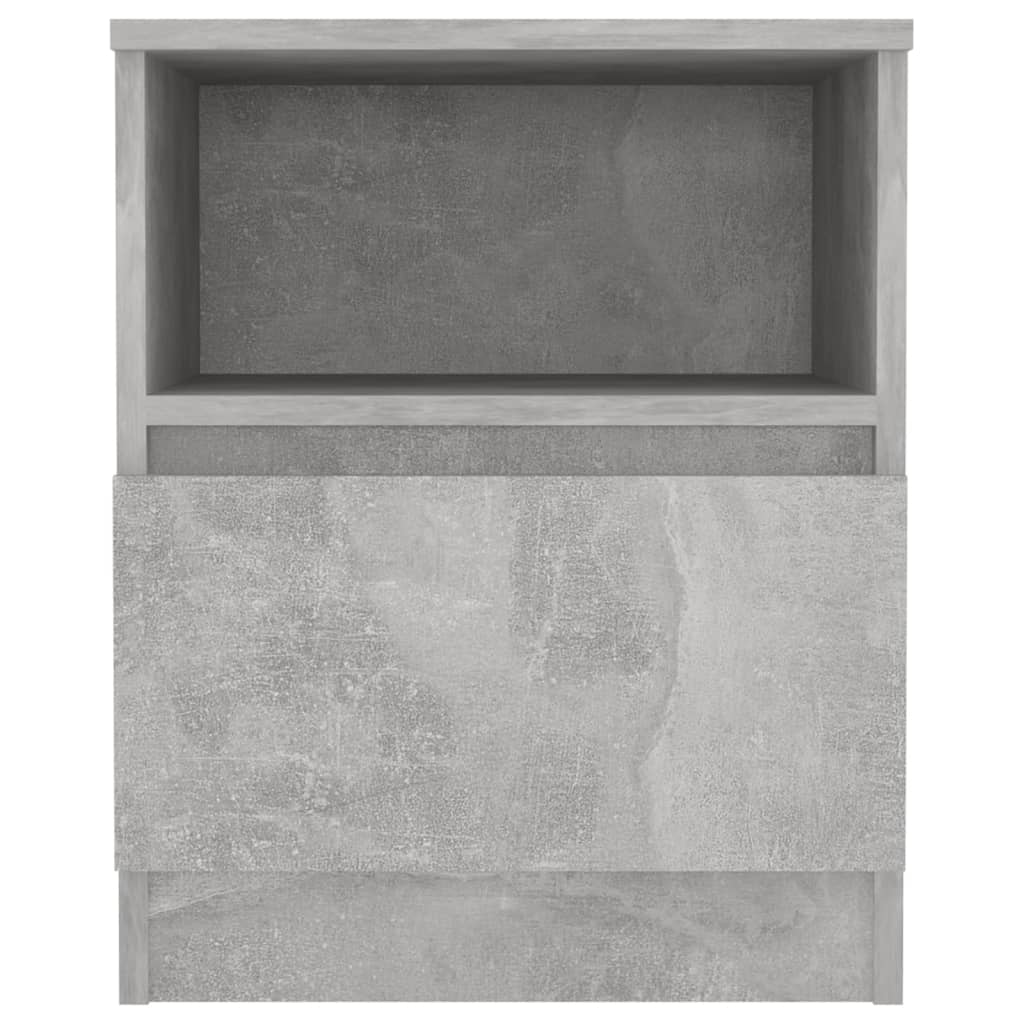 vidaXL Tables de chevet 2 pcs Gris béton 40x40x50 cm Bois d'ingénierie