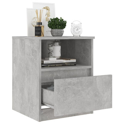 vidaXL Tables de chevet 2 pcs Gris béton 40x40x50 cm Bois d'ingénierie
