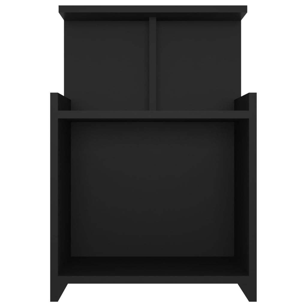 vidaXL Nachttische 2 Stk. Schwarz 40x35x60 cm Holzwerkstoff