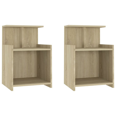 vidaXL Tables de chevet 2 pcs Chêne Sonoma 40x35x60 cm Bois d'ingénierie