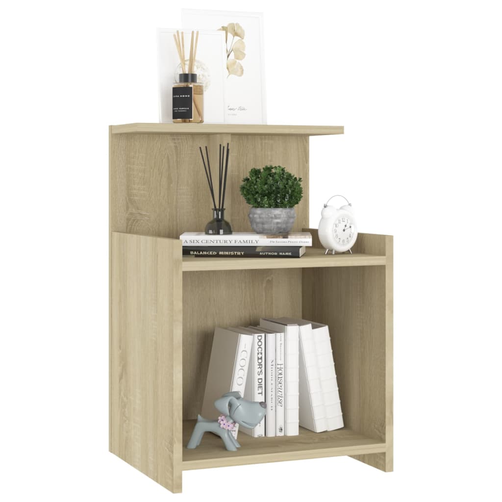 vidaXL Tables de chevet 2 pcs Chêne Sonoma 40x35x60 cm Bois d'ingénierie