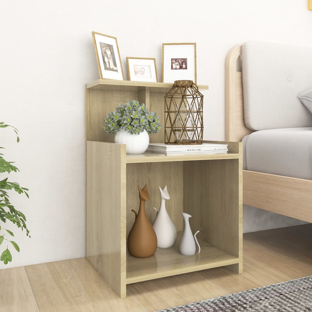 vidaXL Tables de chevet 2 pcs Chêne Sonoma 40x35x60 cm Bois d'ingénierie