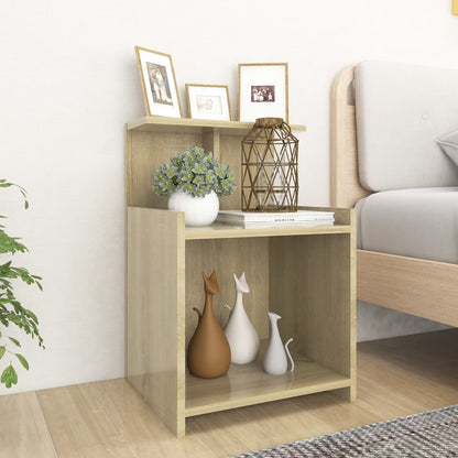 vidaXL Tables de chevet 2 pcs Chêne Sonoma 40x35x60 cm Bois d'ingénierie