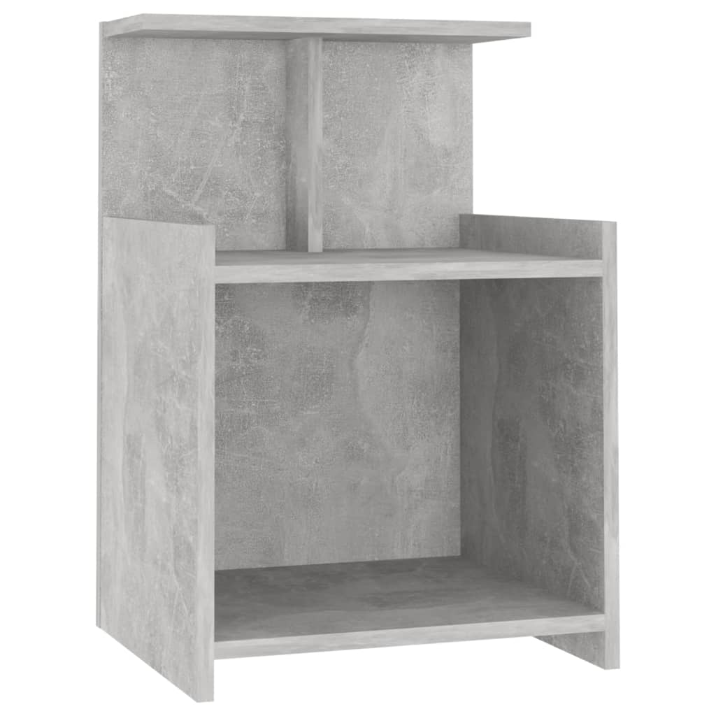 vidaXL Table de chevet gris béton 40x35x60 cm bois d'ingénierie