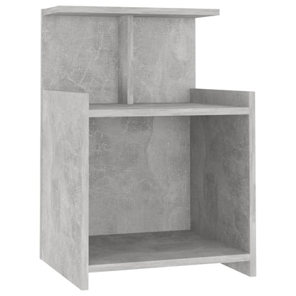 vidaXL Table de chevet gris béton 40x35x60 cm bois d'ingénierie