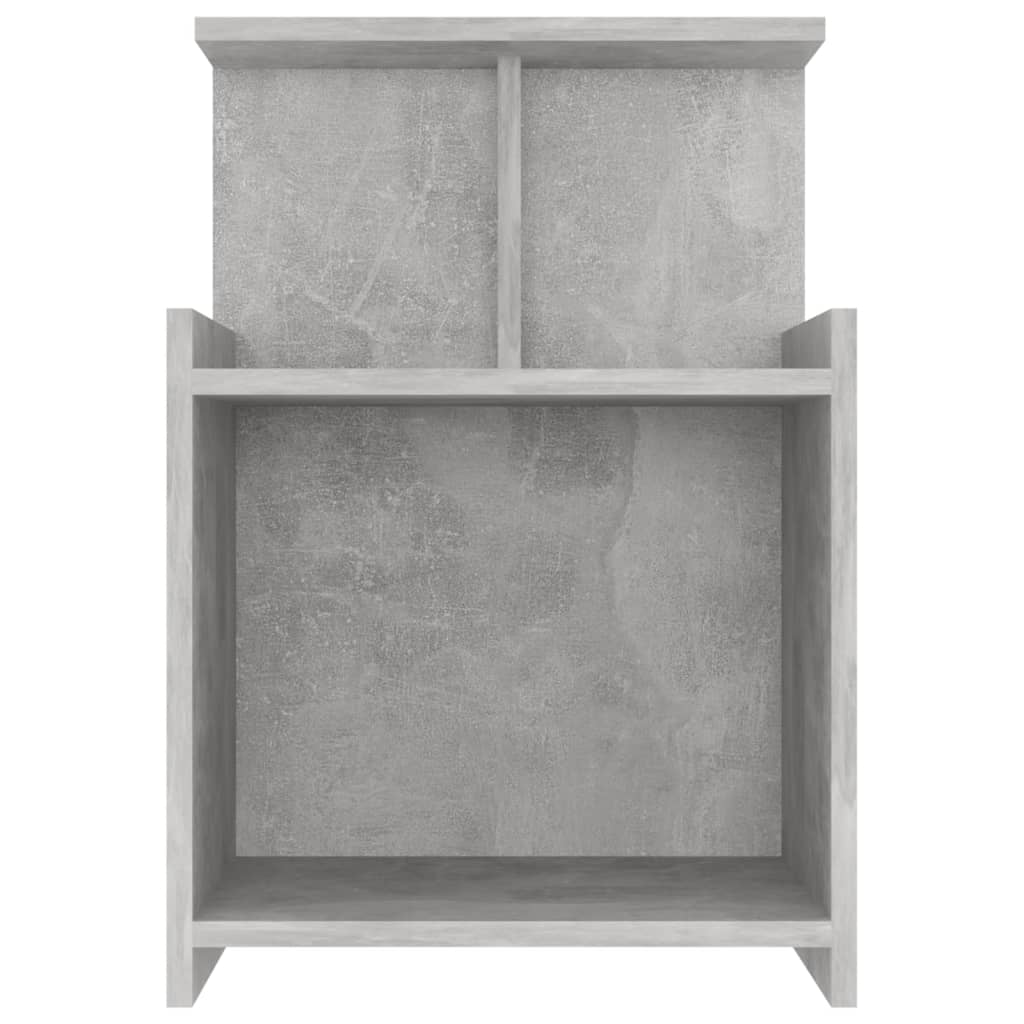 vidaXL Table de chevet gris béton 40x35x60 cm bois d'ingénierie