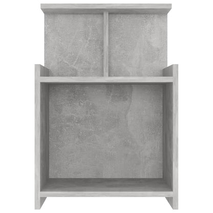 vidaXL Table de chevet gris béton 40x35x60 cm bois d'ingénierie