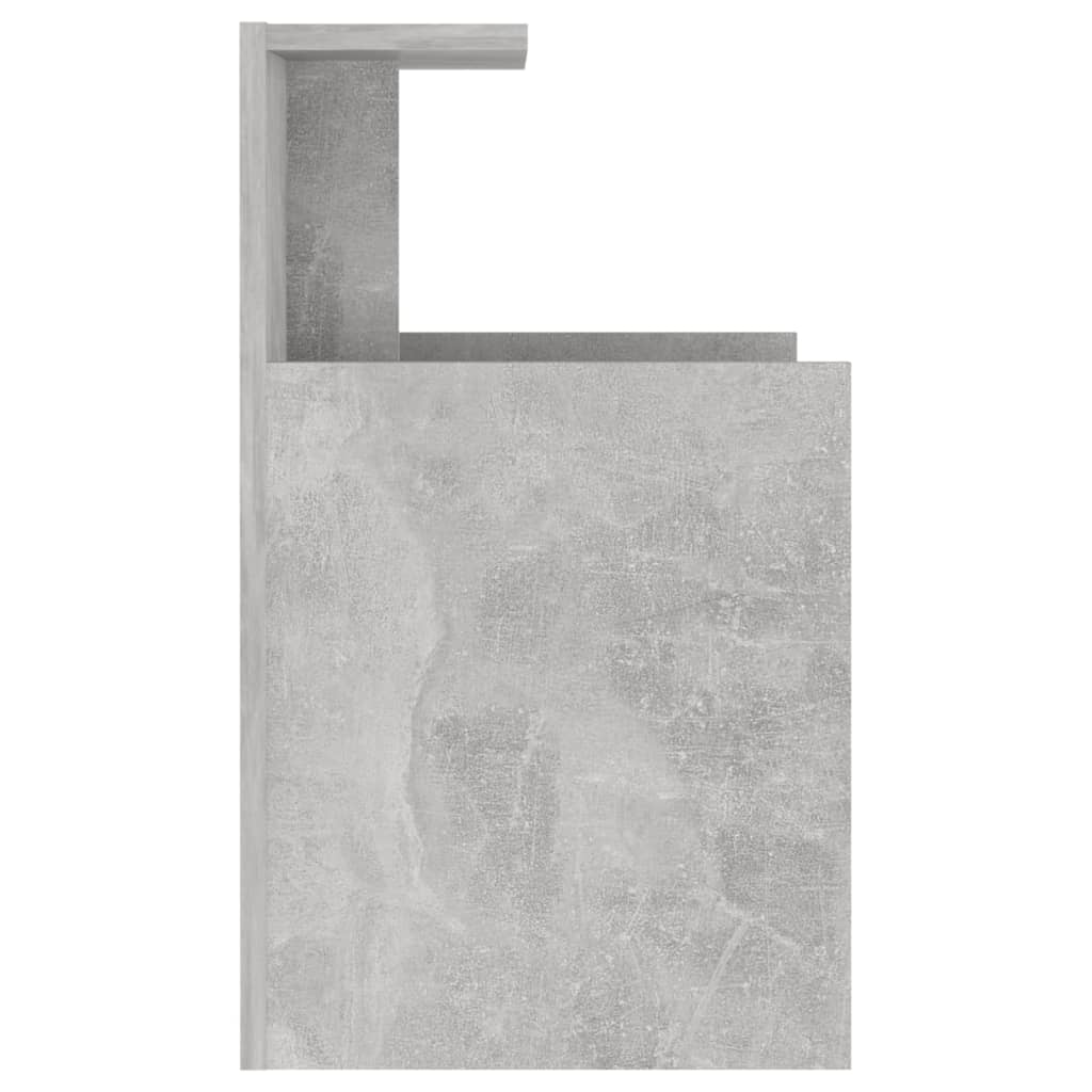 vidaXL Table de chevet gris béton 40x35x60 cm bois d'ingénierie