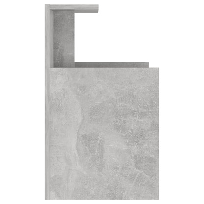 vidaXL Table de chevet gris béton 40x35x60 cm bois d'ingénierie