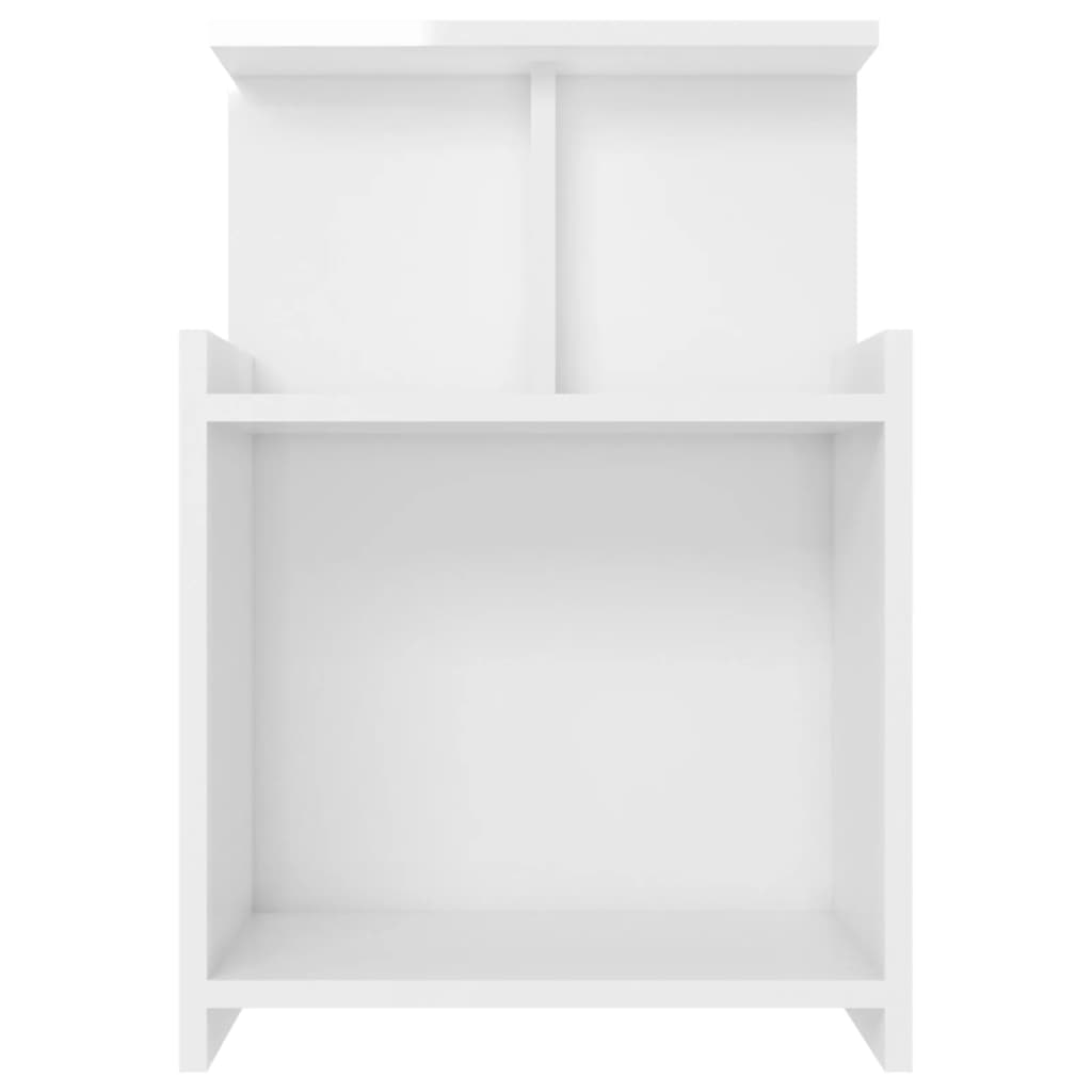 vidaXL Nachttisch Hochglanz-Weiß 40x35x60 cm Holzwerkstoff