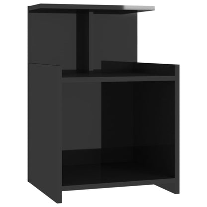 vidaXL Nachttisch Hochglanz-Schwarz 40x35x60 cm Holzwerkstoff