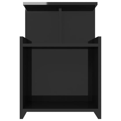 vidaXL Nachttische 2 Stk. Hochglanz-Schwarz 40x35x60 cm Holzwerkstoff