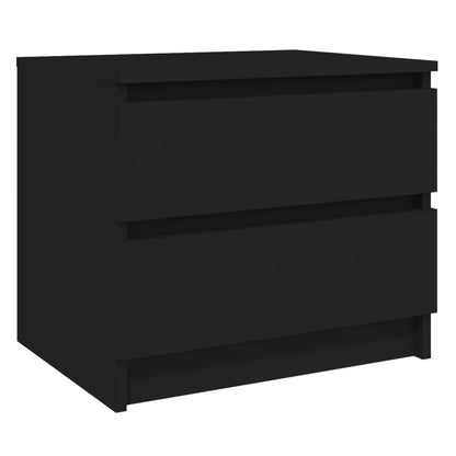 vidaXL Tables de chevet 2 pcs Noir 50x39x43,5 cm Bois d'ingénierie