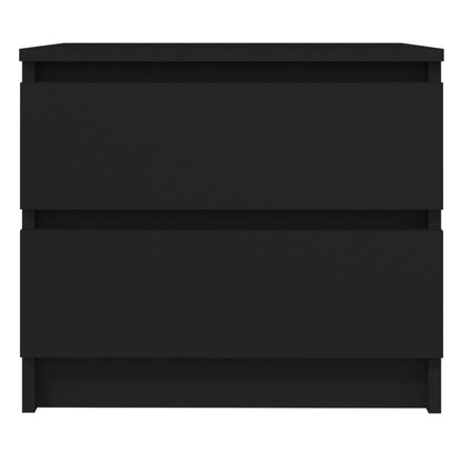 vidaXL Tables de chevet 2 pcs Noir 50x39x43,5 cm Bois d'ingénierie