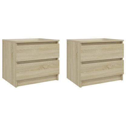 vidaXL Nachttische 2 Stk. Sonoma-Eiche 50x39x43,5 cm Holzwerkstoff