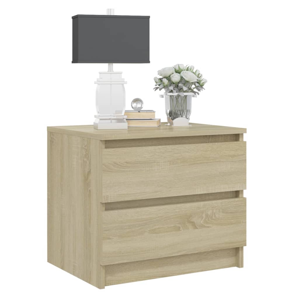 vidaXL Nachttische 2 Stk. Sonoma-Eiche 50x39x43,5 cm Holzwerkstoff
