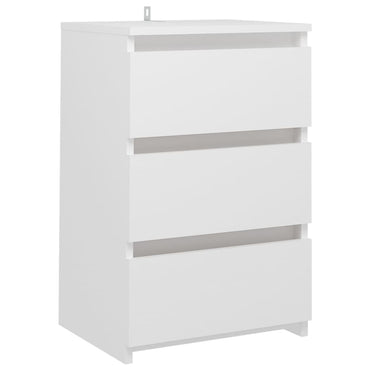 vidaXL Table de chevet blanc 40x35x62,5 cm bois d'ingénierie