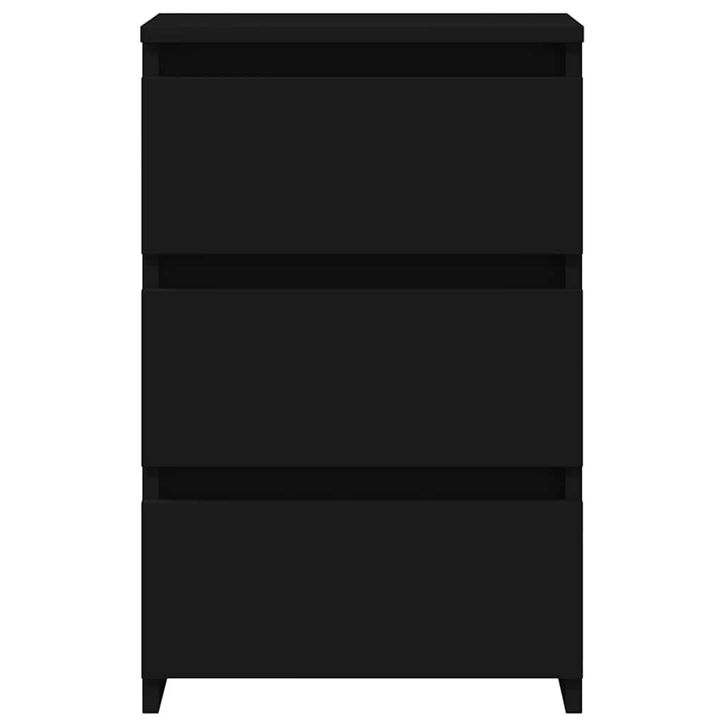 vidaXL Nachttische 2 Stk. Schwarz 40x35x62,5 cm Holzwerkstoff