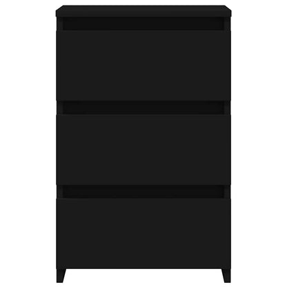 vidaXL Nachttische 2 Stk. Schwarz 40x35x62,5 cm Holzwerkstoff