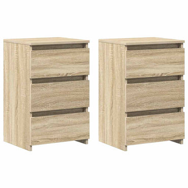 vidaXL Nachttische 2 Stk. Sonoma-Eiche 40x35x62,5 cm Holzwerkstoff