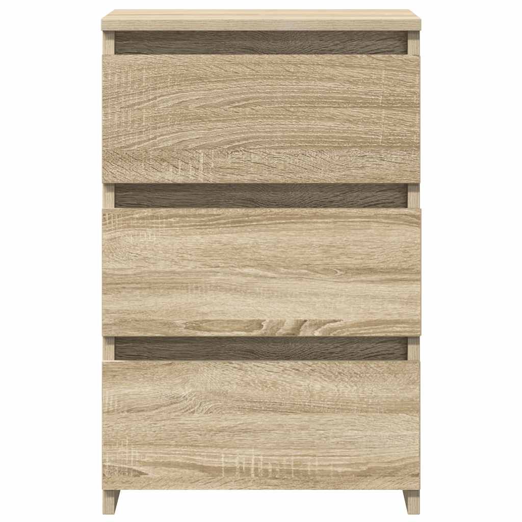 vidaXL Tables de chevet 2 pcs Chêne Sonoma 40x35x62,5 cm Bois d'ingénierie