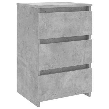 vidaXL Table de chevet gris béton 40x35x62,5 cm Bois d'ingénierie