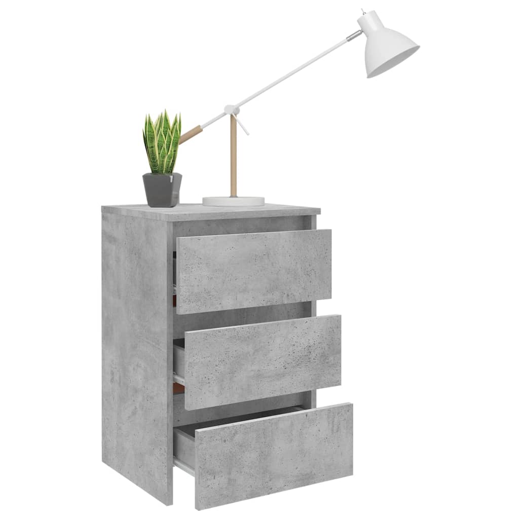 vidaXL Nachttisch Betongrau 40x35x62,5 cm Holzwerkstoff
