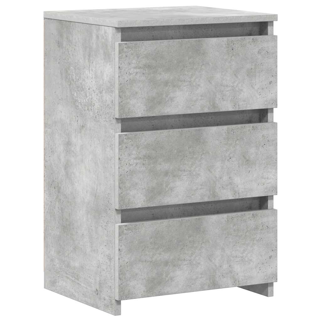 vidaXL Nachttische 2 Stk. Betongrau 40x35x62,5 cm Holzwerkstoff