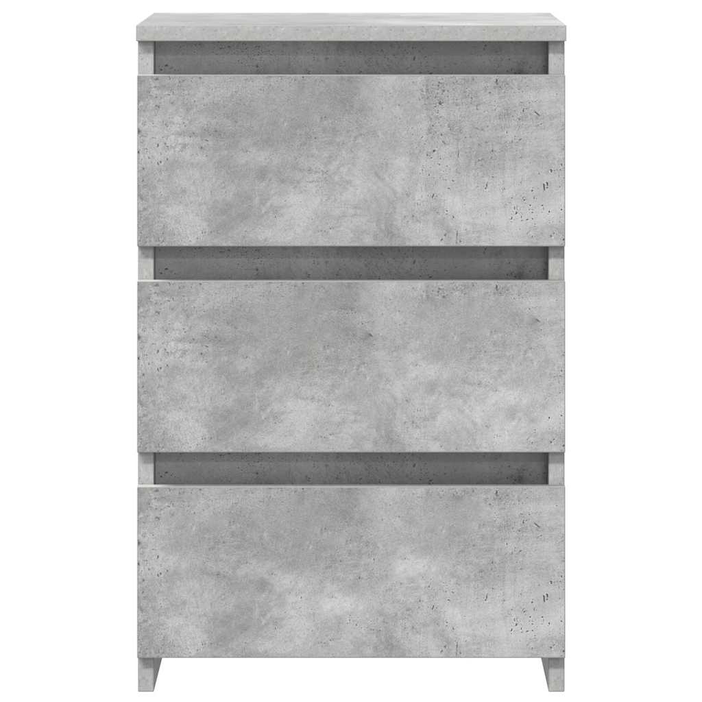 vidaXL Nachttische 2 Stk. Betongrau 40x35x62,5 cm Holzwerkstoff