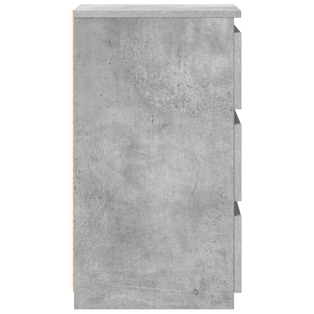 vidaXL Nachttische 2 Stk. Betongrau 40x35x62,5 cm Holzwerkstoff