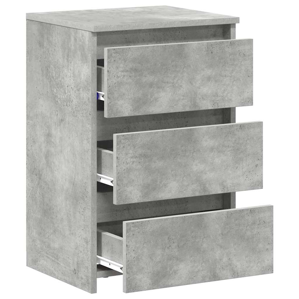 vidaXL Nachttische 2 Stk. Betongrau 40x35x62,5 cm Holzwerkstoff