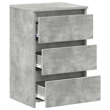 vidaXL Nachttische 2 Stk. Betongrau 40x35x62,5 cm Holzwerkstoff