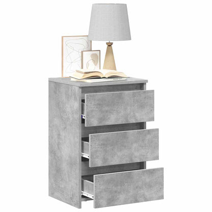 vidaXL Nachttische 2 Stk. Betongrau 40x35x62,5 cm Holzwerkstoff