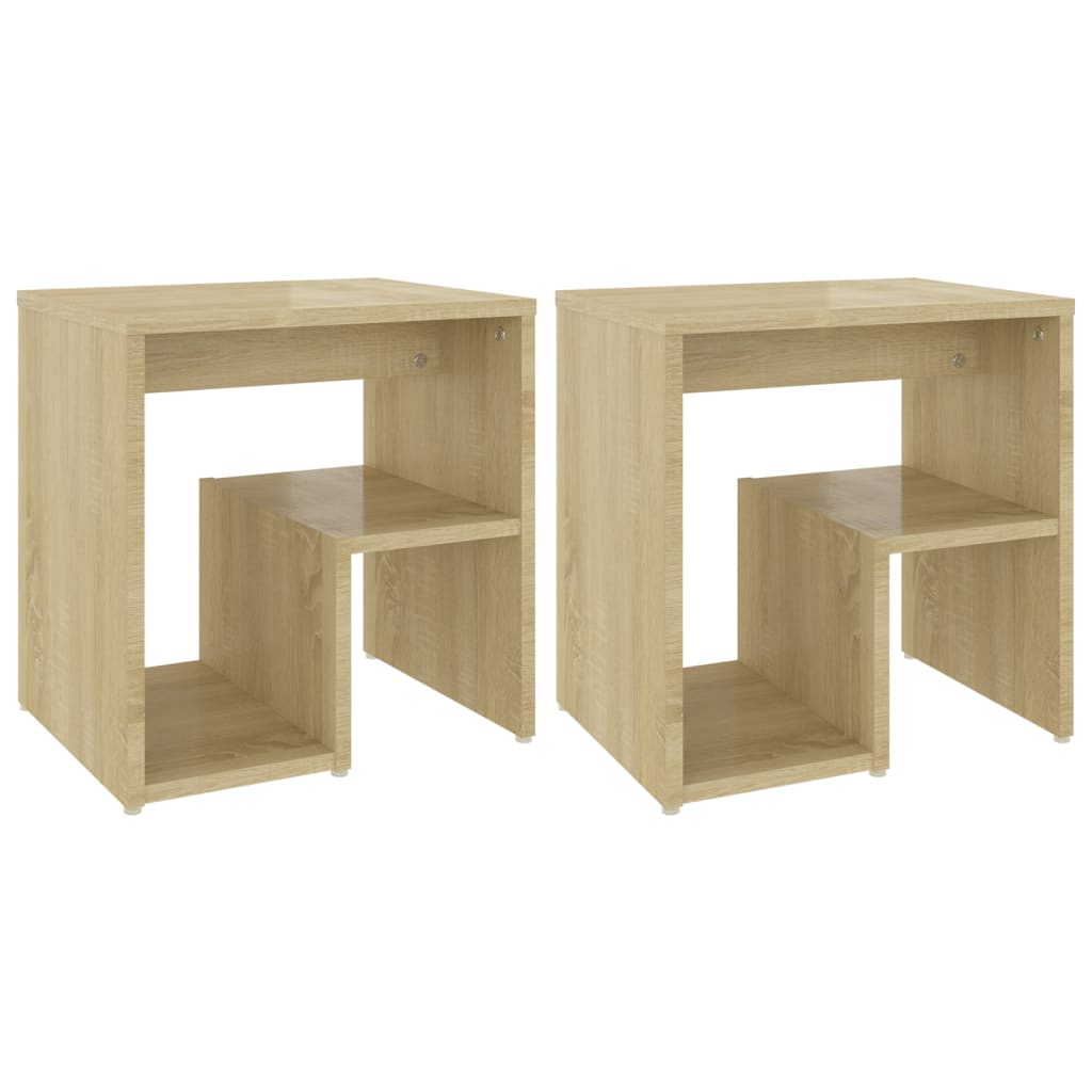 vidaXL Tables de chevet 2 pcs Chêne Sonoma 40x30x40 cm Bois d'ingénierie