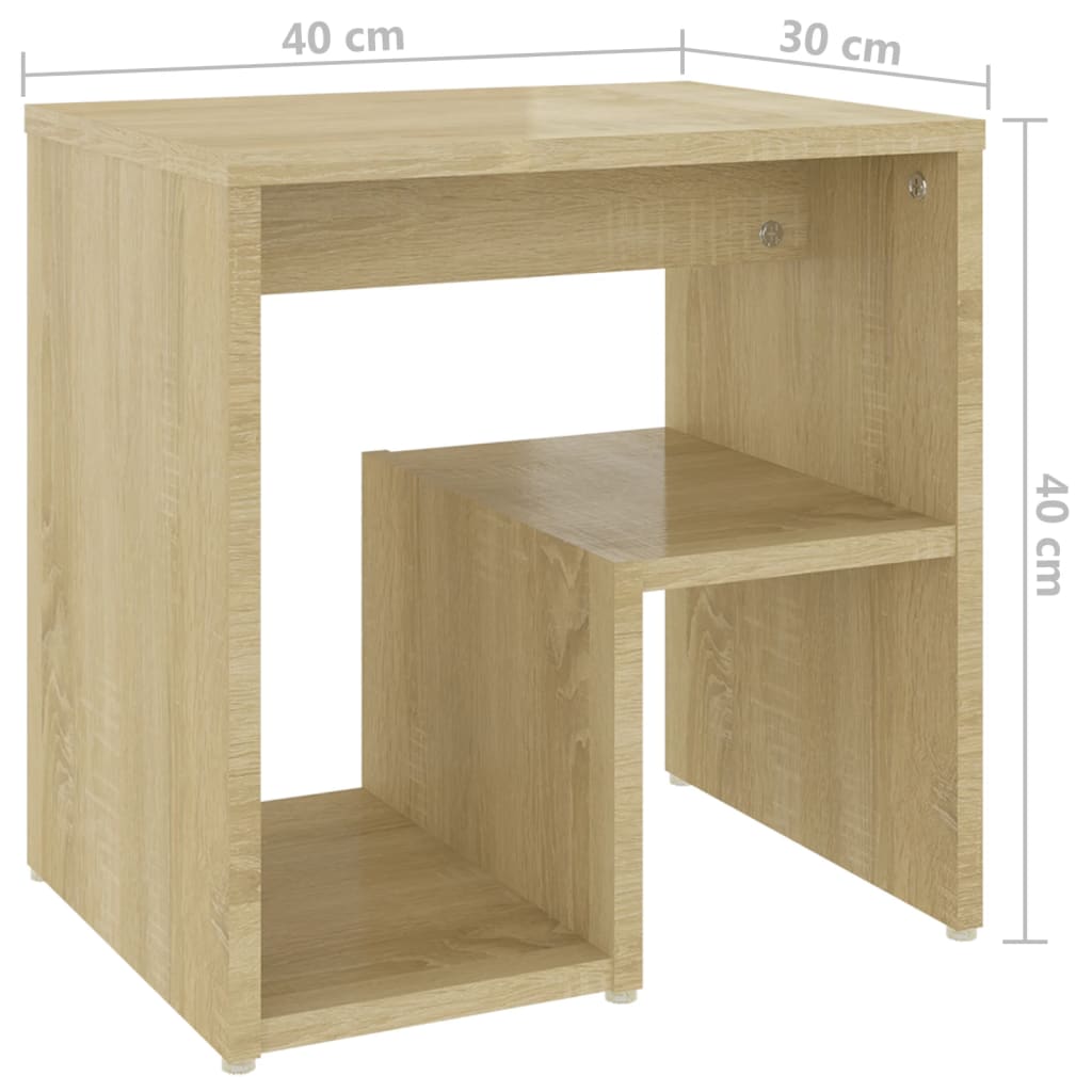 vidaXL Tables de chevet 2 pcs Chêne Sonoma 40x30x40 cm Bois d'ingénierie