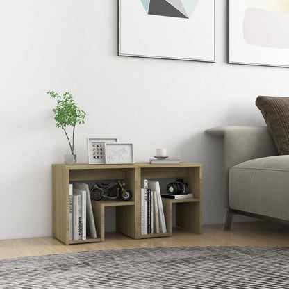 vidaXL Tables de chevet 2 pcs Chêne Sonoma 40x30x40 cm Bois d'ingénierie