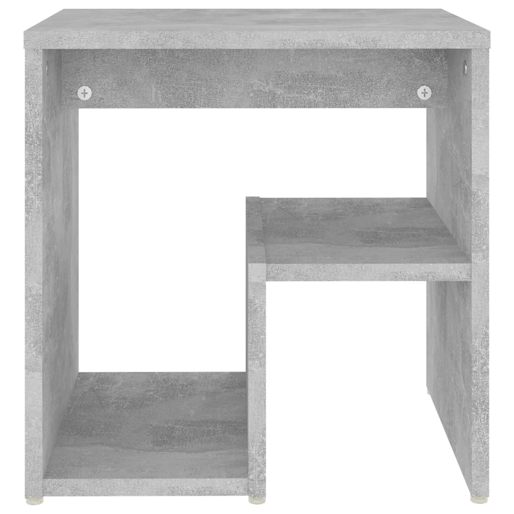 vidaXL Table de chevet gris béton 40x30x40 cm en bois d'ingénierie