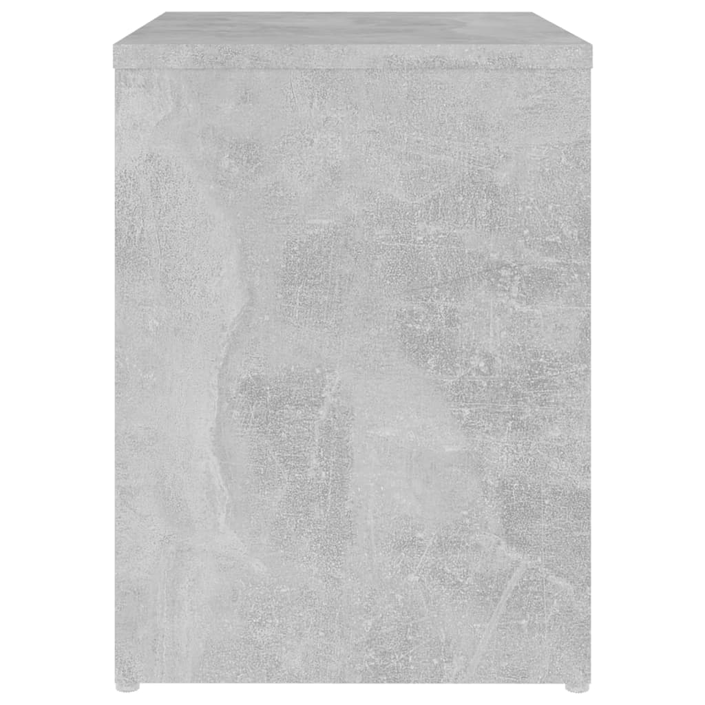 vidaXL Table de chevet gris béton 40x30x40 cm en bois d'ingénierie