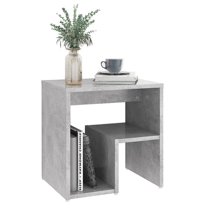 vidaXL Table de chevet gris béton 40x30x40 cm en bois d'ingénierie