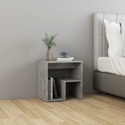 vidaXL Tables de chevet 2 pcs gris béton 40x30x40 cm bois d'ingénierie