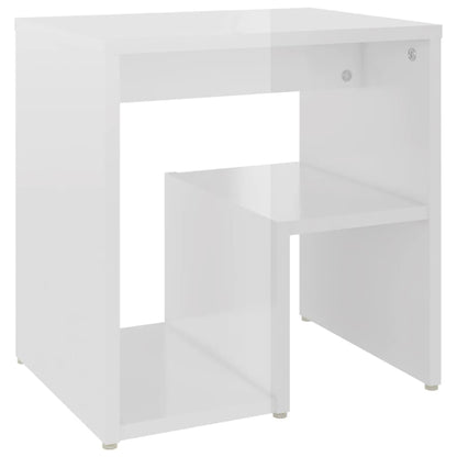 vidaXL Tables de chevet 2 pcs Blanc brillant 40x30x40 cm Bois d'ingénierie