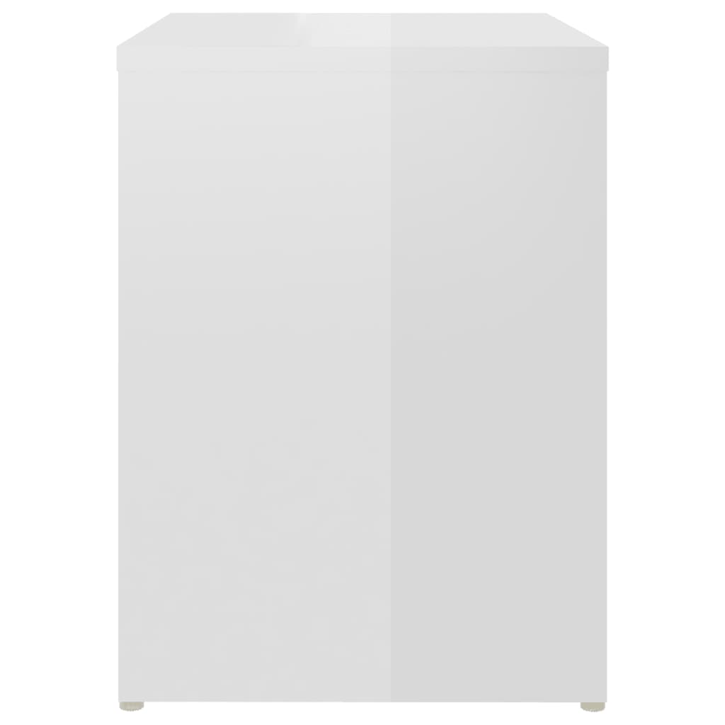 vidaXL Tables de chevet 2 pcs Blanc brillant 40x30x40 cm Bois d'ingénierie