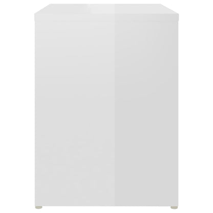 vidaXL Tables de chevet 2 pcs Blanc brillant 40x30x40 cm Bois d'ingénierie