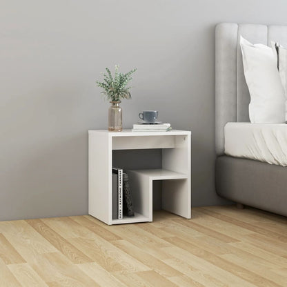vidaXL Tables de chevet 2 pcs Blanc brillant 40x30x40 cm Bois d'ingénierie